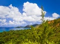 Landscape of island Praslin, Seychelles