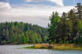 Landscape with islands in finland gulf Royalty Free Stock Photo