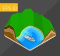 Landscape isometric vector illustration