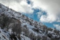 Hermon Mountain. Snow slope. Israel Royalty Free Stock Photo
