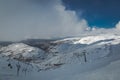 Hermon Mountain. Snow slope. Israel