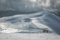 Hermon Mountain. Snow slope. Israel Royalty Free Stock Photo