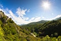 Landscape of Jelasnica gorge at sunny autumn afternoon