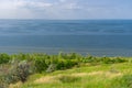 Landscape with Kakhovka Reservoir located on the Dnepr River, Ukraine