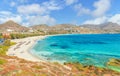 Landscape with Kalafatis beach, Mykonos island, Greece