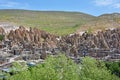 Landscape of Kandovan , ancient Iranian cave village in the rocks , near Tabriz , Iran Royalty Free Stock Photo