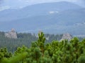 Pielgrzymy - granite outlier in Sudetes in Poland Royalty Free Stock Photo