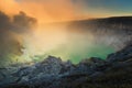 Landscape of Kawah Ijen crater Indonesia at sunrise., Beautiful scene of natural Ijen volcano crater, Journey traveling Royalty Free Stock Photo