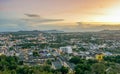 Landscape at Khao Rang Viewpoint of Phuket city in sunset, Phuket province, Thailand Royalty Free Stock Photo