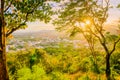 Khao Rang Viewpoint of Phuket city in sunset, Phuket province, Thailand Royalty Free Stock Photo