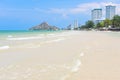 Landscape of Khao Takiap Beach and sea