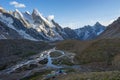 Landscape of Khuspang camp before sunset, K2 trek, Pakistan