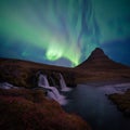 The landscape kirkjufell of Iceland