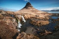 The Landscape of Kirkjufell Mountain, Iceland Royalty Free Stock Photo