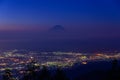 Landscape of Kofu and Mt.Fuji Royalty Free Stock Photo