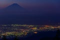 Landscape of Kofu and Mt.Fuji Royalty Free Stock Photo