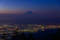 Landscape of Kofu and Mt.Fuji Royalty Free Stock Photo