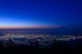 Landscape of Kofu and Mt.Fuji Royalty Free Stock Photo