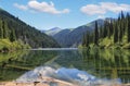 Landscape of the Kolsay lakes in Kazakhstan Royalty Free Stock Photo