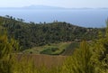 Landscape of the Korcula island with Lastovo island at the background, Croatia Royalty Free Stock Photo