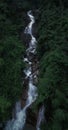 landscape krating waterfall in the rainy season and refreshing greenery forest in the national park of khoa khitchakut chanthaburi Royalty Free Stock Photo