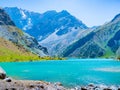 Landscape with Kulikalon lakes in Fann mountains. Tajikistan, Central Asia