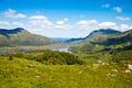 Landscape of Lady`s view, Killarney National Park in Ireland. The famous Ladies View, Ring of Kerry, one of the best