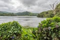 Lagoa Azul in Sete Cidades on the island of Sao Miguel in the Azores, Portugal Royalty Free Stock Photo