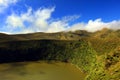 Landscape with Lagoa Funda on Flores Island Royalty Free Stock Photo
