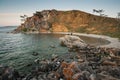 Landscape with lake Baikal, Russia Royalty Free Stock Photo