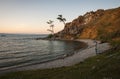 Landscape with lake Baikal, Russia Royalty Free Stock Photo