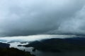 Landscape of lake bunyonyi and clouds