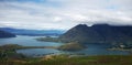 Landscape with lake and cloudy sky, New Zealand