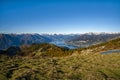 Landscape of Lake Como from San Primo mountain Royalty Free Stock Photo