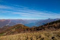 Landscape of Lake Como from San Primo mountain Royalty Free Stock Photo