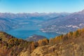 Landscape of Lake Como from San Primo mountain Royalty Free Stock Photo