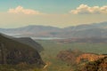 Landscape with a lake at Delfoi in Greece. Royalty Free Stock Photo