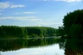 Landscape Lake, forest, sky Royalty Free Stock Photo