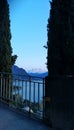 Landscape of lake geneva and the dents du midi Royalty Free Stock Photo