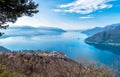 Landscape of lake Maggiore in province of Varese, Italy Royalty Free Stock Photo