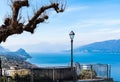 Landscape of Lake Maggiore on a spring day, Italy Royalty Free Stock Photo
