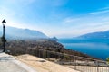 Landscape of Lake Maggiore on a spring day, Italy Royalty Free Stock Photo