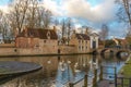 Landscape at Lake Minnewater in Bruges, Belgium