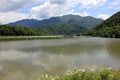 Landscape with lake and mountains - Olt River Gorge Royalty Free Stock Photo