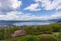 Landscape of Lake Suwa and Suwa City