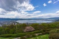 Landscape of Lake Suwa and Suwa City