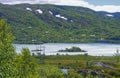Landscape of the lake Ustevatnet Norway Royalty Free Stock Photo