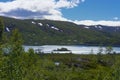 Landscape of the lake Ustevatnet Norway Royalty Free Stock Photo