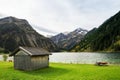 landscape lake Vilsalpsee in the alps Royalty Free Stock Photo