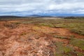 Landmannalaugar moss and orange lava landscape in Iceland Hveravellir. Royalty Free Stock Photo